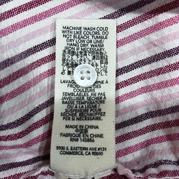 The GREAT Women’s Derby Cotton Oversize Midi Dress In Sunset Stripe 2 Med New - Picture 7 of 15